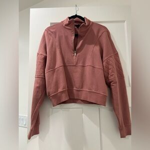 Wild Fable Pink Quarter-Zip Sweater